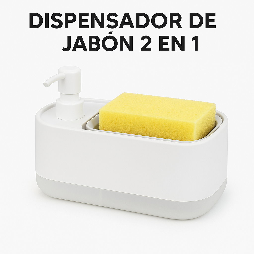 DISPENSADOR DE JABON 2 EN 1 CleanHome