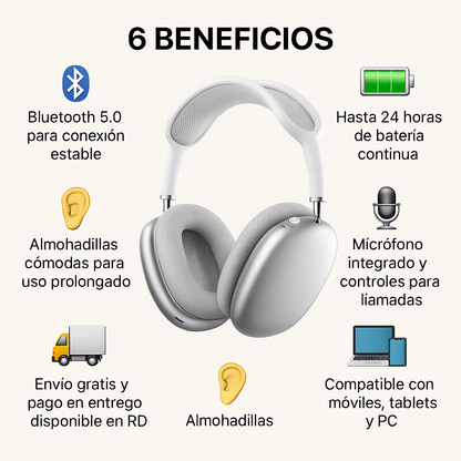 AUDIFONO P9 PRO MAX BeatMax RD
