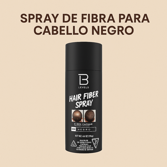 SPRAY PARA EL CABELLO TAPA CANAS Y DISIMULADOR DE ALOPECIA. MUJERES Y HOMBRES. NEGRO FibraLook