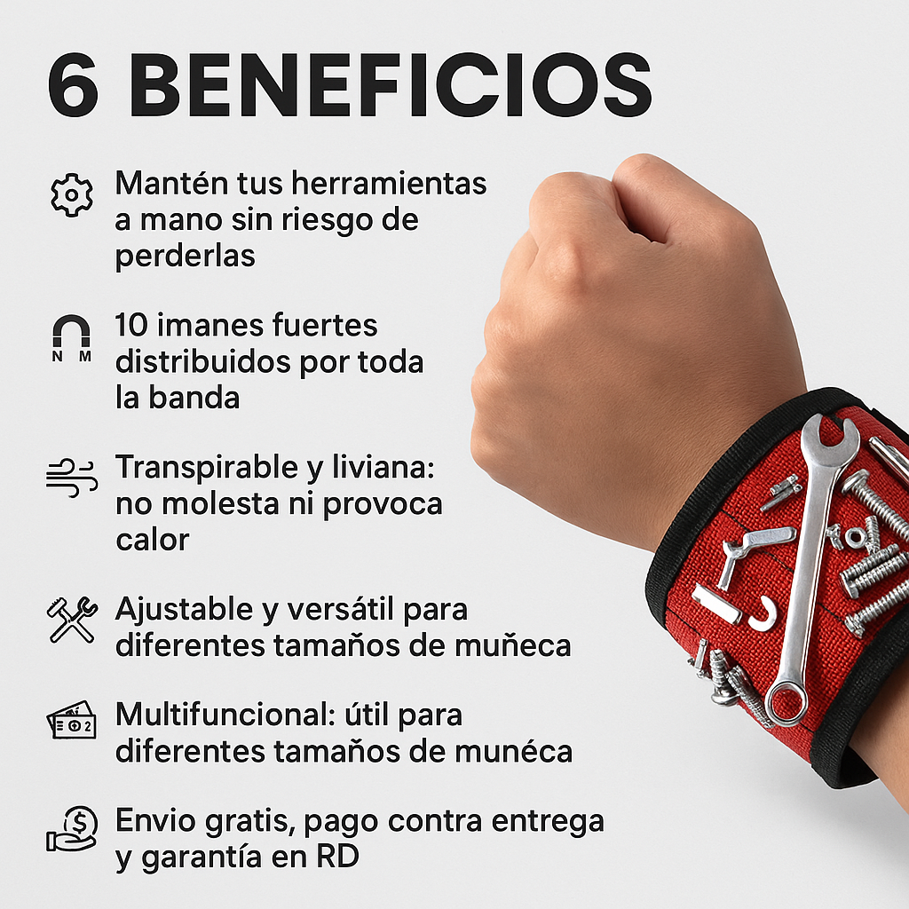 PULSERA MAGNETICA PARA HERRAMIENTAS ManitasMAG RD