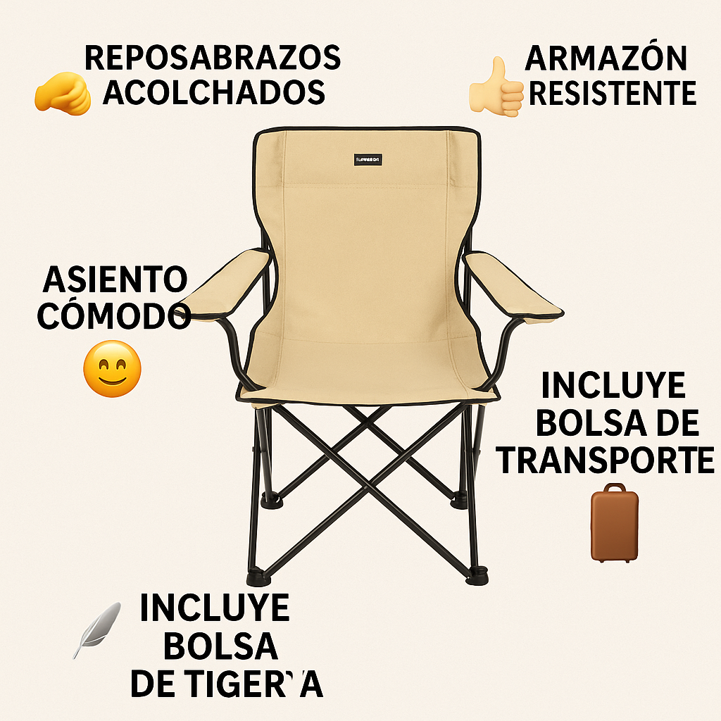 SILLA DE PLAYA PREMIUN RelajaPro RD