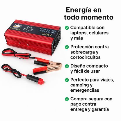 CARGADOR UNIVERSAL PARA VEHICULOS INVERTER PowerCar RD