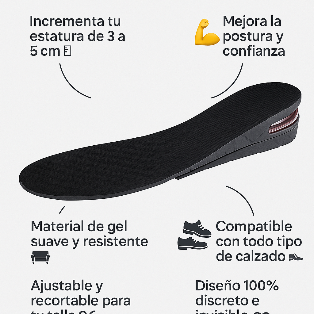PLANTILLA ELEVADORA DE ESTATURA AlturaMax™
